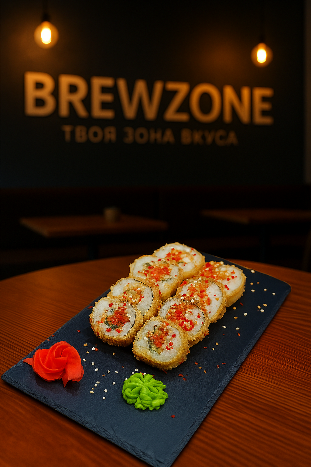 Жареный с креветкой